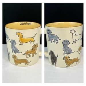 Spectrum - 3/$48 - ‘Dachshund Pups’ ceramic mug. NWT Firm!